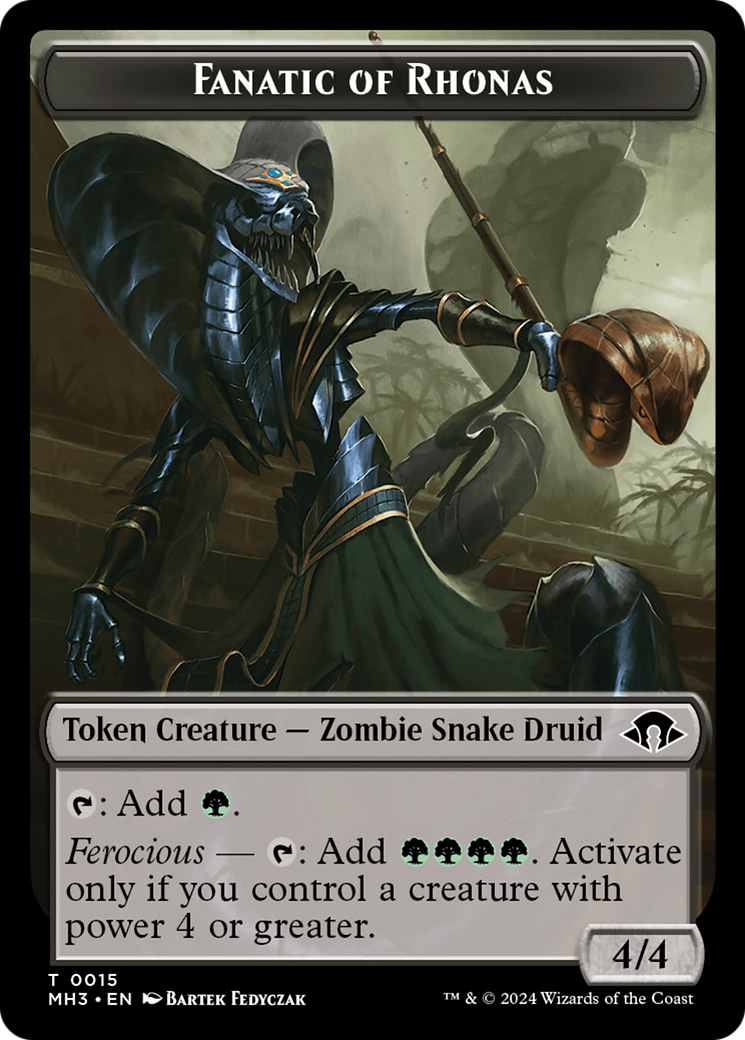 Fanatic of Rhonas Token [Modern Horizons 3 Tokens] | L.A. Mood Comics and Games
