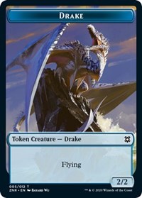 Drake // Plant Double-Sided Token [Zendikar Rising Tokens] | L.A. Mood Comics and Games