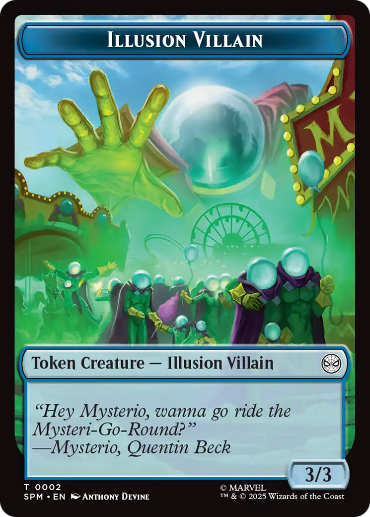 Spider // Illusion Villain Double-Sided Token [Marvel's Spider-Man Tokens] | L.A. Mood Comics and Games
