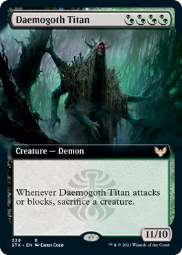 Daemogoth Titan (Extended Art) [Strixhaven: School of Mages] | L.A. Mood Comics and Games