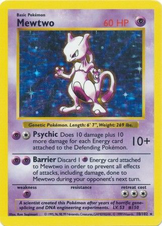 Mewtwo (10/102) [Base Set Shadowless Unlimited] | L.A. Mood Comics and Games