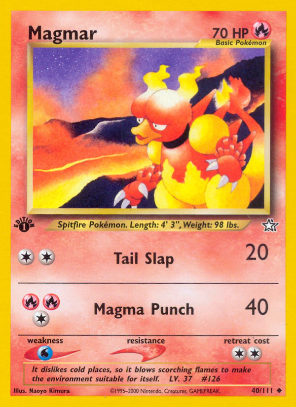 Magmar (40/111) [Neo Genesis 1st Edition] | L.A. Mood Comics and Games