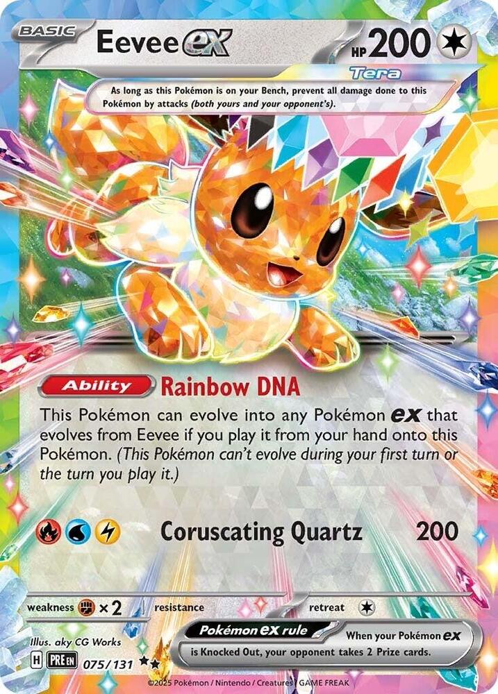 Eevee ex (075/131) [Scarlet & Violet: Prismatic Evolutions] | L.A. Mood Comics and Games