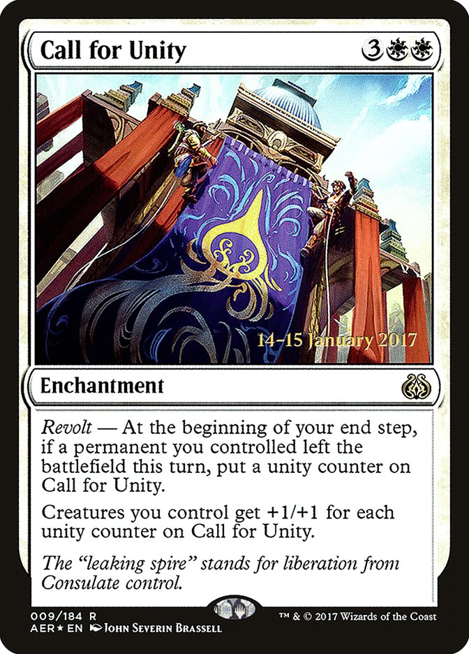 Call for Unity [Aether Revolt Prerelease Promos] | L.A. Mood Comics and Games