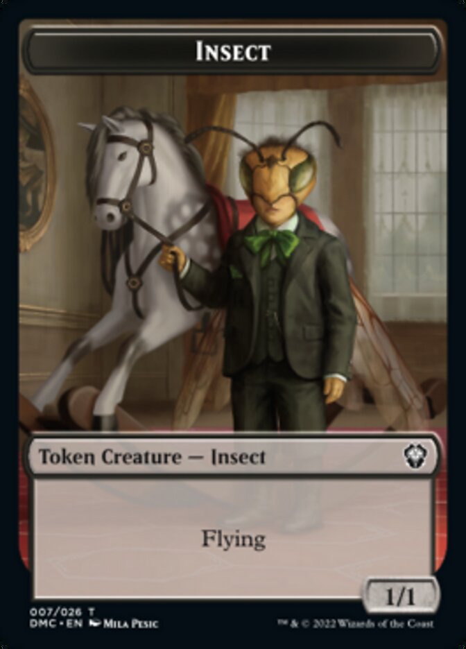 Phyrexian // Insect Double-Sided Token [Dominaria United Tokens] | L.A. Mood Comics and Games