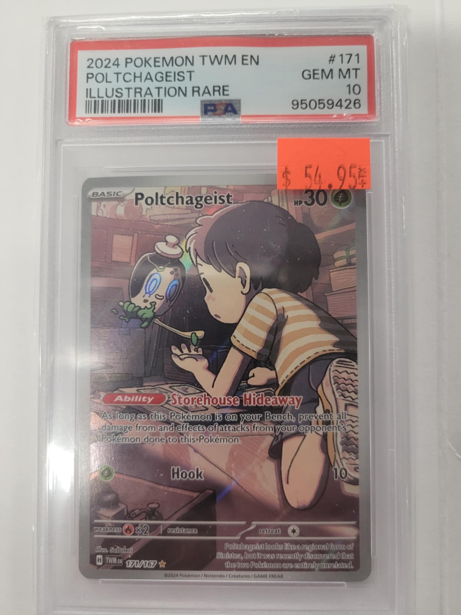 Poltchageist Pokemon TWM EN 2024 Illustration rare PSA 10 L.A. Mood Comics and Games Poltchageist Pokemon TWM EN 2024 Illustration rare PSA 10 L.A. Mood Comics and Games