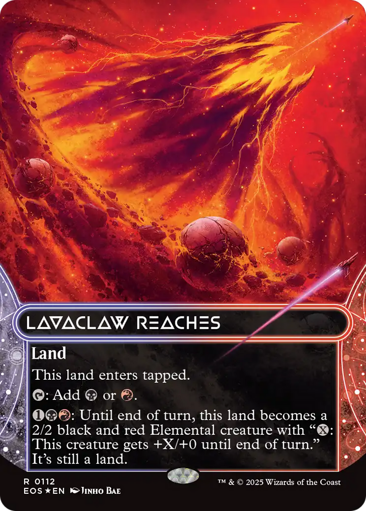 Lavaclaw Reaches (0112) (Borderless) (Galaxy Foil) [Edge of Eternities: Stellar Sights] | L.A. Mood Comics and Games