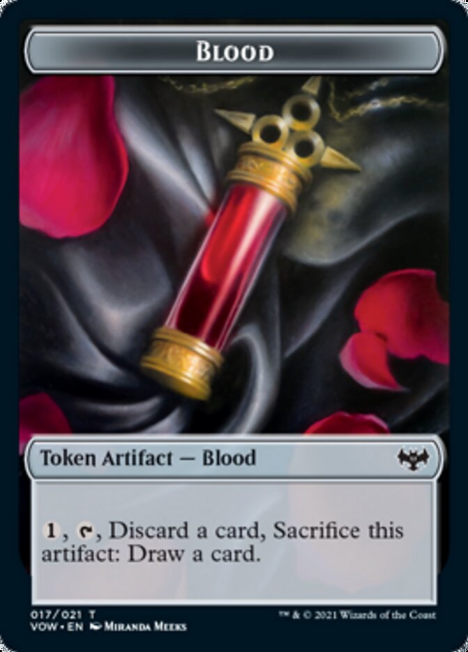 Blood // Bat Double-Sided Token [Innistrad: Crimson Vow Commander Tokens] | L.A. Mood Comics and Games