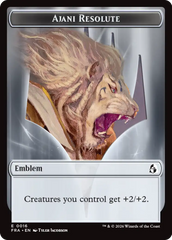Ajani's Pridemate // Ajani Resolute Double-Sided Token [Reality Fracture Tokens] | L.A. Mood Comics and Games
