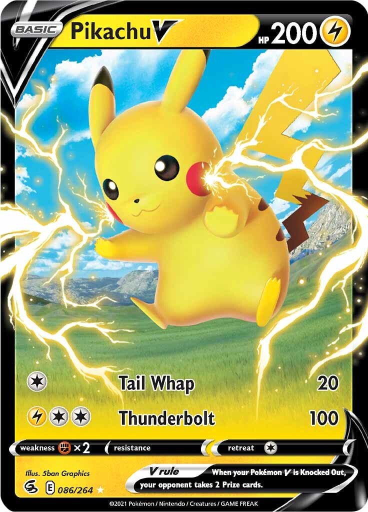 Pikachu V (086/264) [Sword & Shield: Fusion Strike] | L.A. Mood Comics and Games