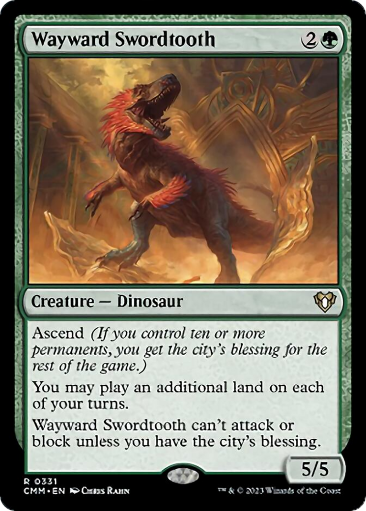 Wayward Swordtooth [Commander Masters] | L.A. Mood Comics and Games