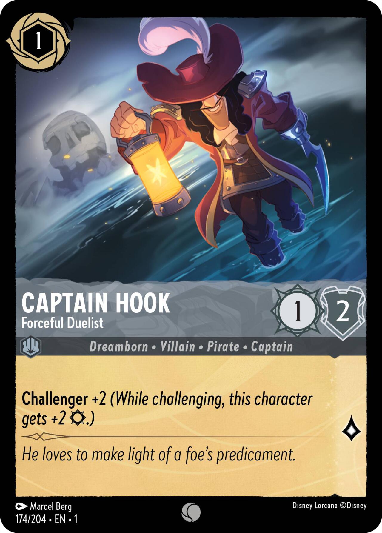 Captain Hook - Forceful Duelist (174/204) [The First Chapter] | L.A. Mood Comics and Games