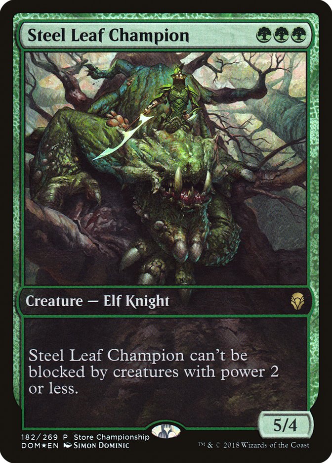 Steel Leaf Champion (Store Championship) (Full Art) [Dominaria Promos] | L.A. Mood Comics and Games