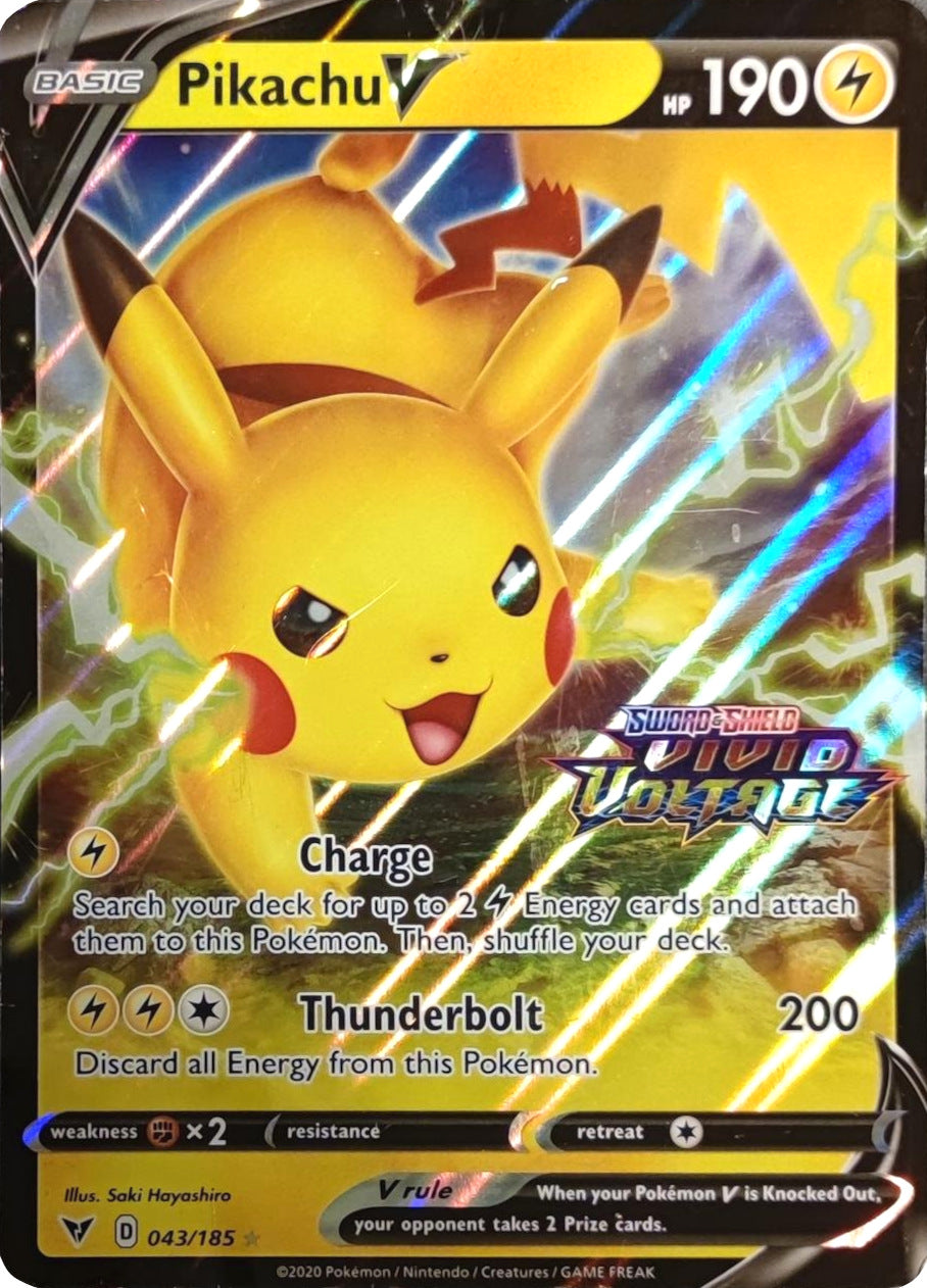 Pikachu V (043/185) (Vivid Voltage Stamp) [Sword & Shield: Vivid Voltage] | L.A. Mood Comics and Games