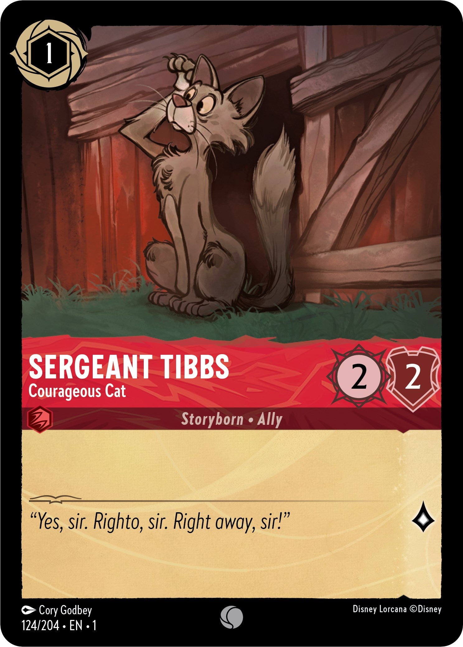 Sergeant Tibbs - Courageous Cat (124/204) [The First Chapter] | L.A. Mood Comics and Games