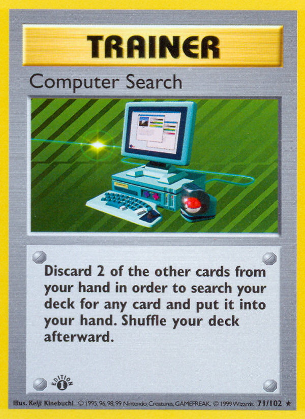 Computer Search (71/102) (Shadowless) [Base Set 1st Edition] | L.A. Mood Comics and Games