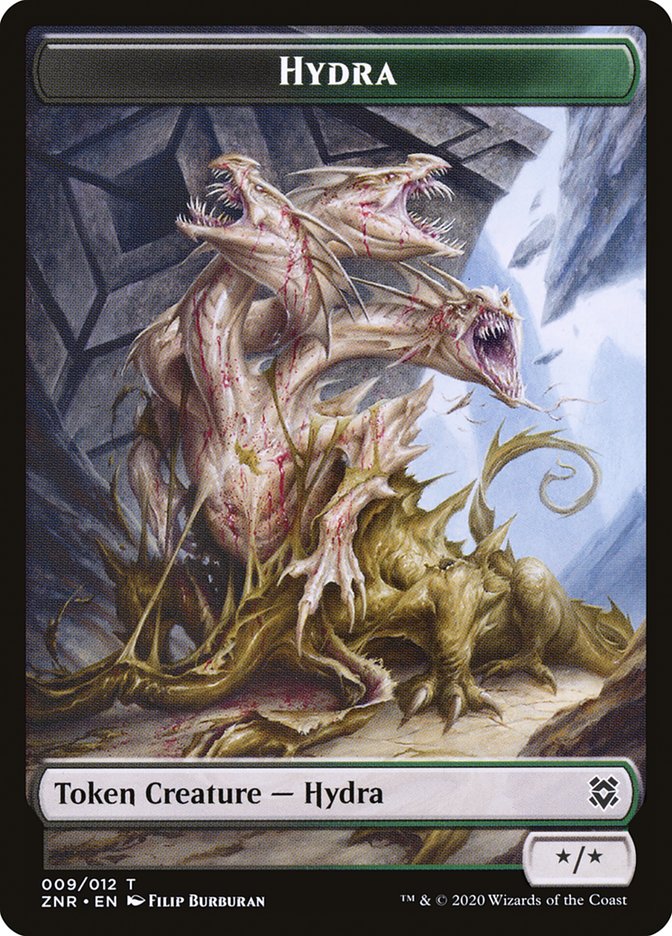 Drake // Hydra Double-Sided Token [Zendikar Rising Tokens] | L.A. Mood Comics and Games