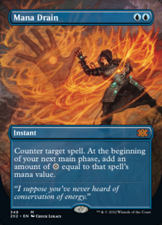 Mana Drain (Borderless Alternate Art) [Double Masters 2022] | L.A. Mood Comics and Games