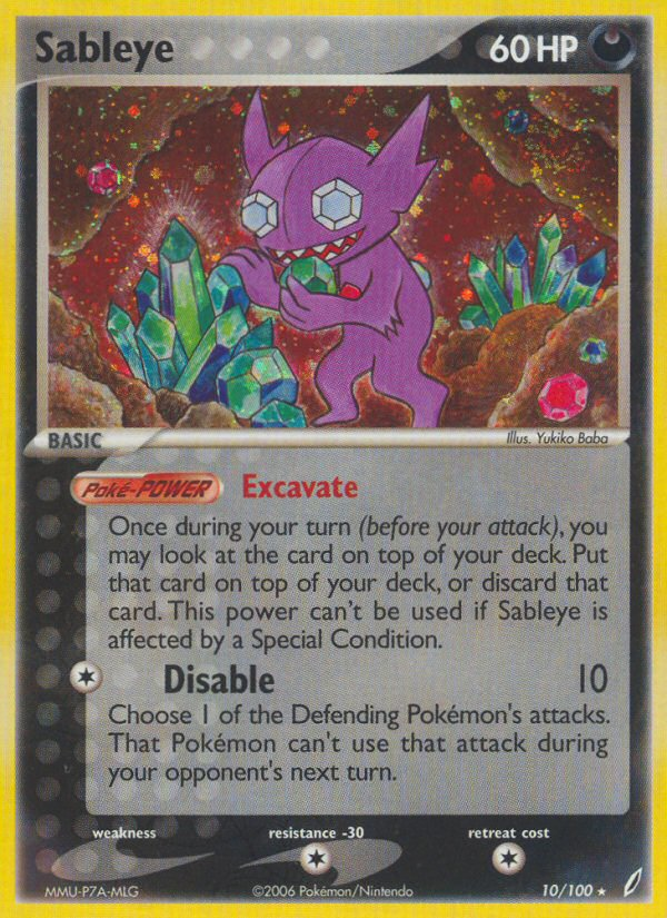 Sableye (10/100) [EX: Crystal Guardians] | L.A. Mood Comics and Games