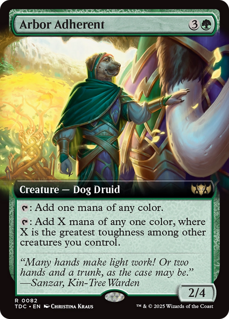 Arbor Adherent (Extended Art) [Tarkir: Dragonstorm Commander] | L.A. Mood Comics and Games