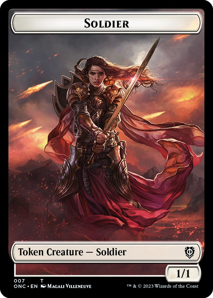 Soldier (007) // Angel Double-Sided Token [Phyrexia: All Will Be One Commander Tokens] | L.A. Mood Comics and Games