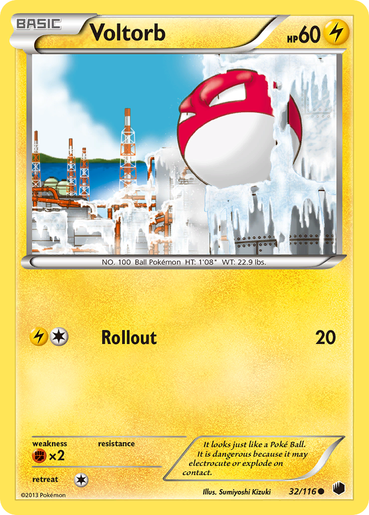 Voltorb (32/116) [Black & White: Plasma Freeze] | L.A. Mood Comics and Games