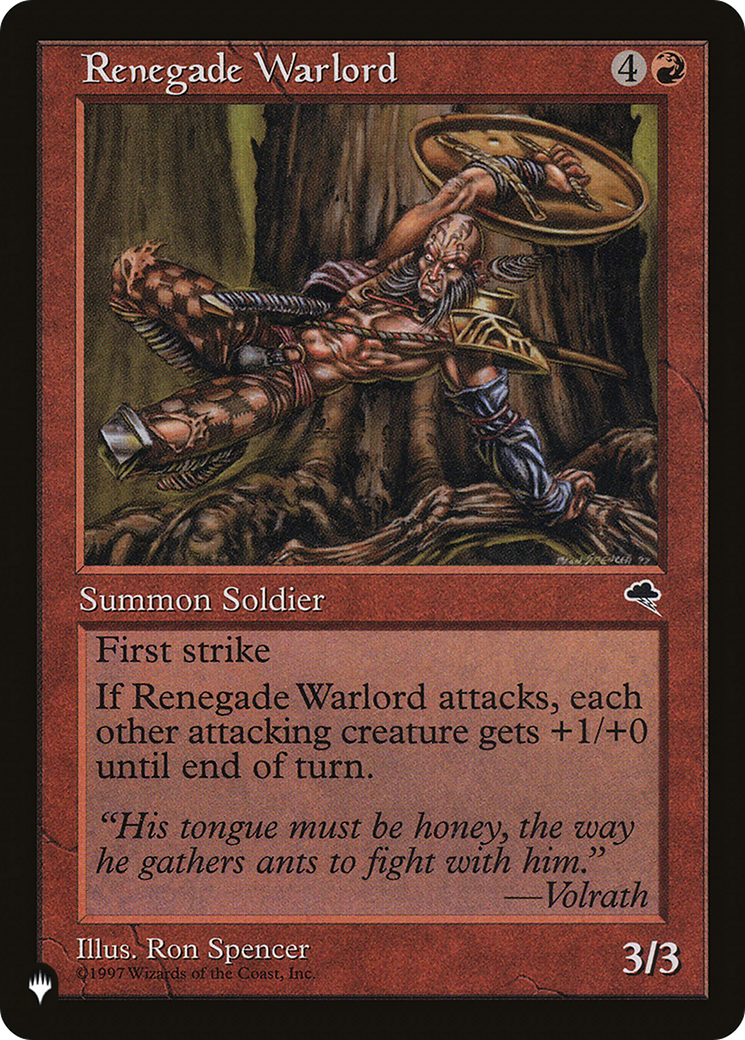 Renegade Warlord [The List] | L.A. Mood Comics and Games