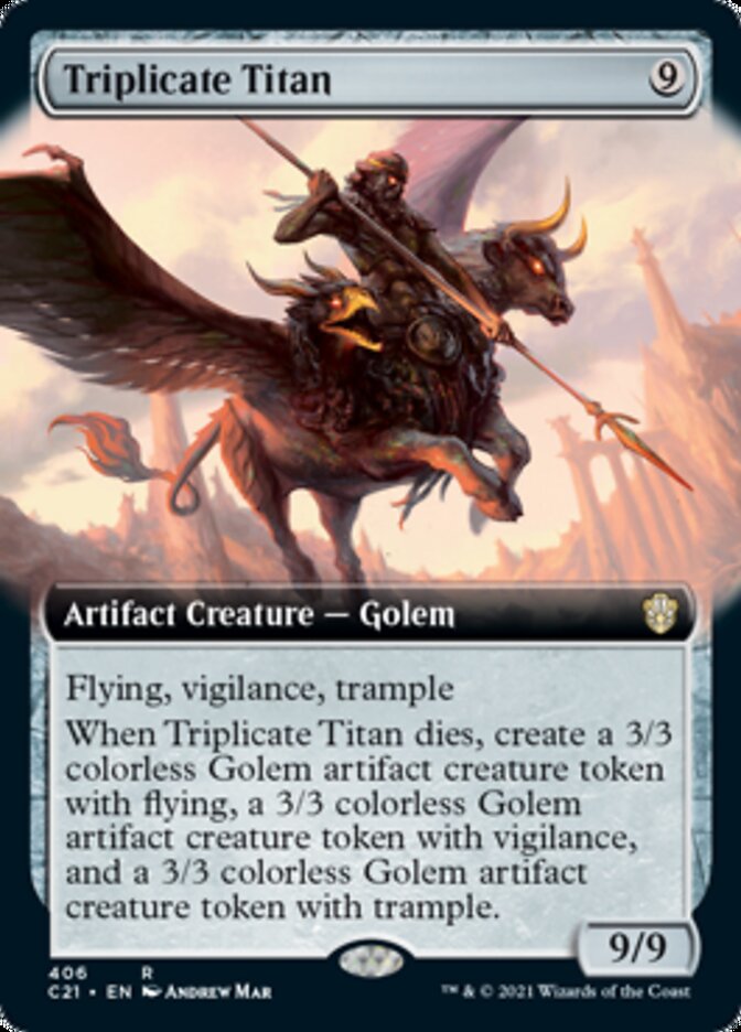Triplicate Titan (Extended Art) [Commander 2021] | L.A. Mood Comics and Games