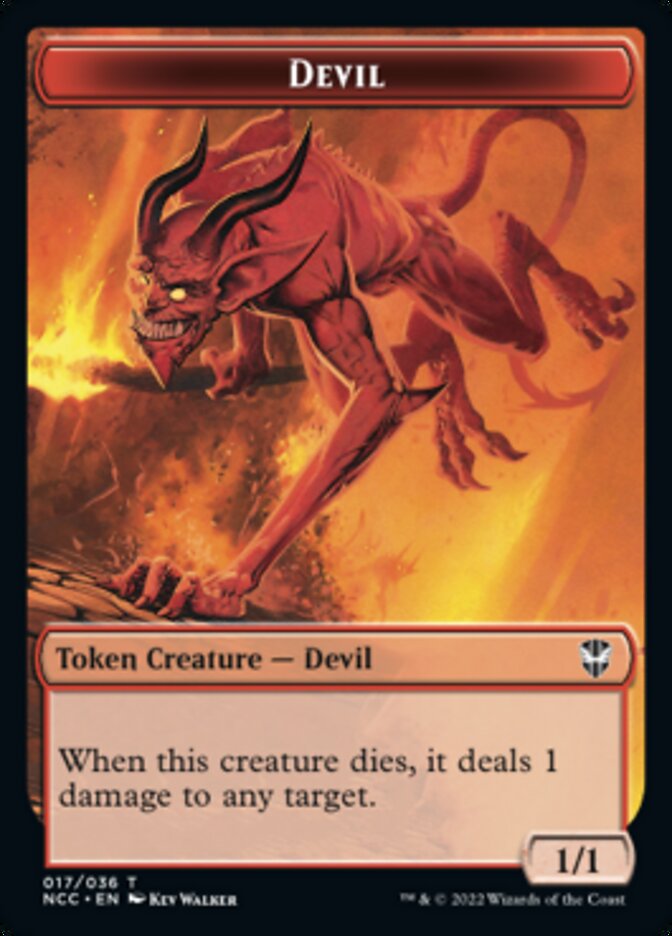 Soldier (33) // Devil Double-Sided Token [Streets of New Capenna Commander Tokens] | L.A. Mood Comics and Games