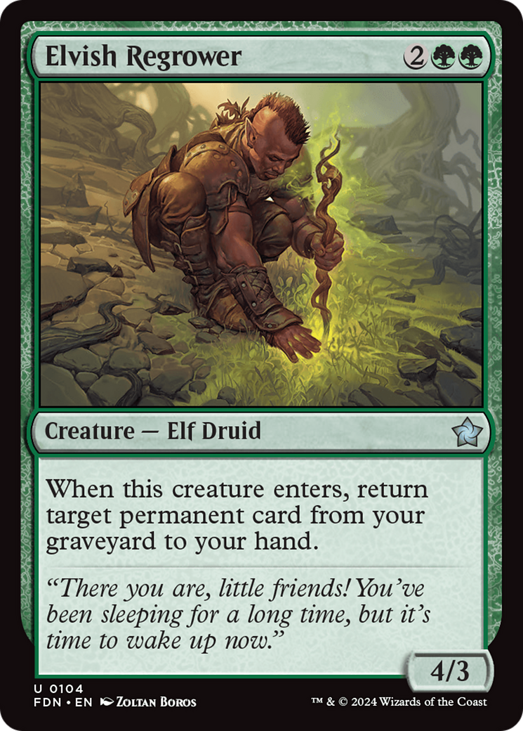 Elvish Regrower [Foundations] | L.A. Mood Comics and Games