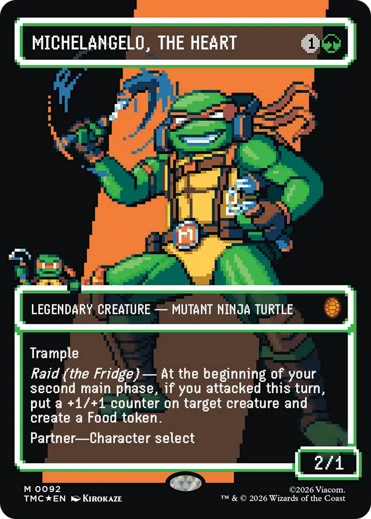 Michelangelo, the Heart (0093) (Borderless) [Teenage Mutant Ninja Turtles Commander] | L.A. Mood Comics and Games