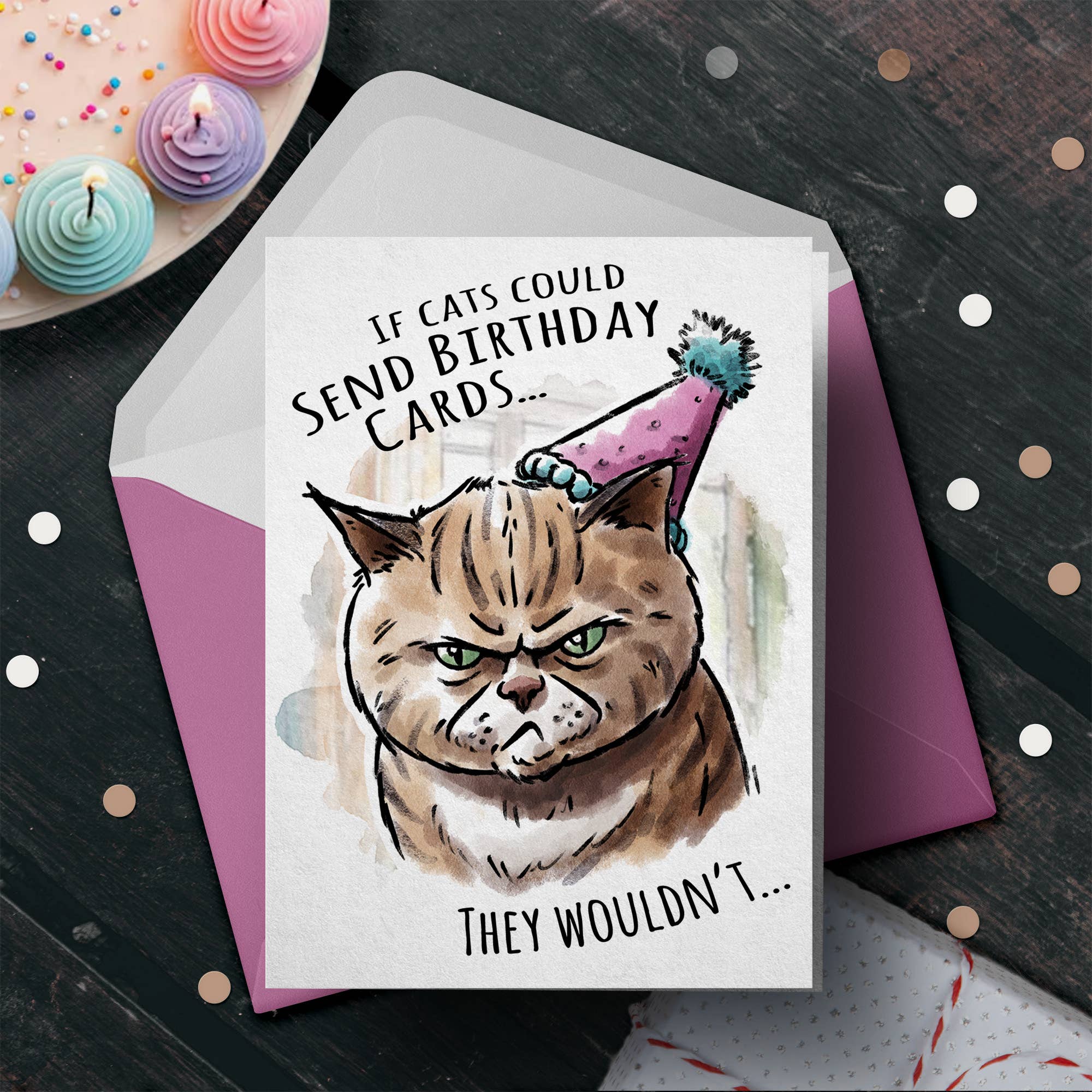 "If Cats Could.." Funny Cat Birthday Card for Friend Pet Lov | L.A. Mood Comics and Games