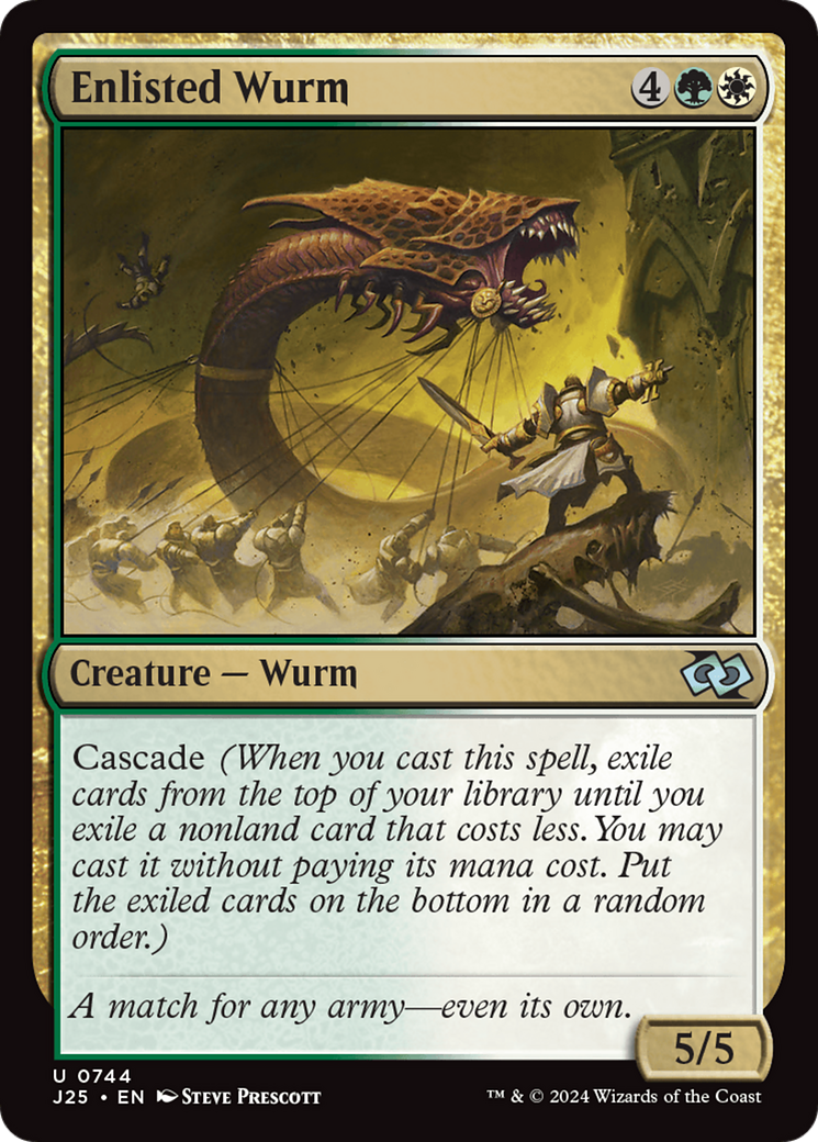 Enlisted Wurm [Foundations Jumpstart] | L.A. Mood Comics and Games