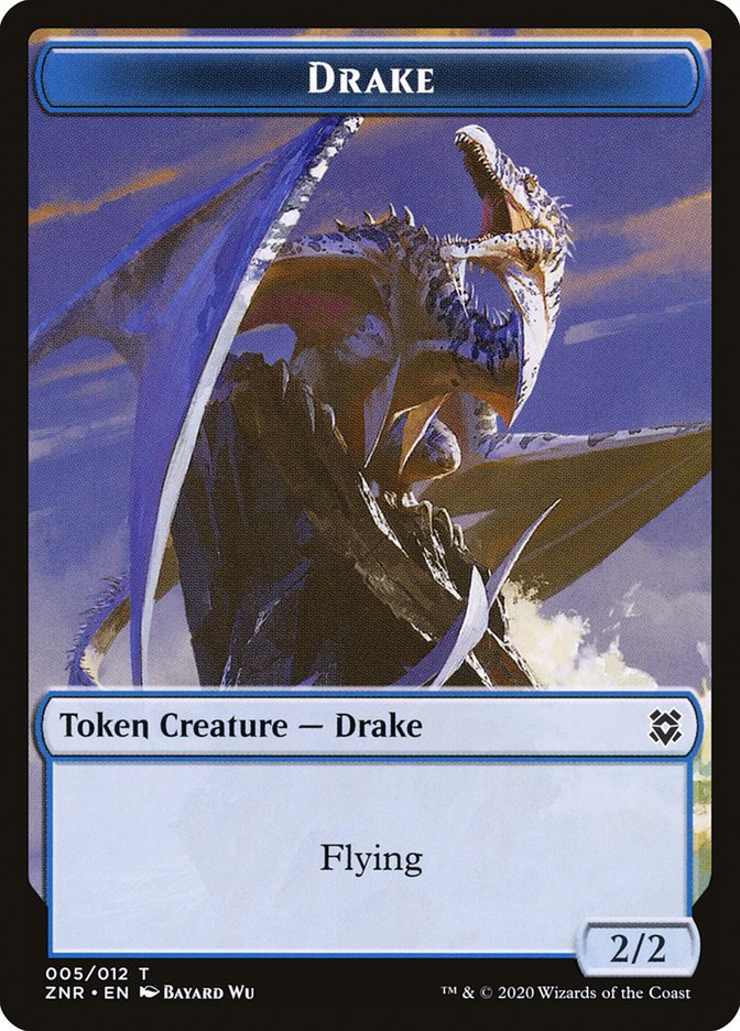 Copy // Drake Double-Sided Token [Zendikar Rising Tokens] | L.A. Mood Comics and Games