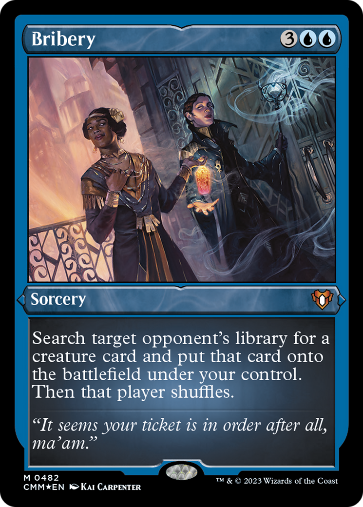 Bribery (Foil Etched) [Commander Masters] | L.A. Mood Comics and Games