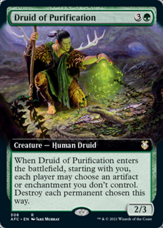 Druid of Purification (Extended Art) [Dungeons & Dragons: Adventures in the Forgotten Realms Commander] | L.A. Mood Comics and Games