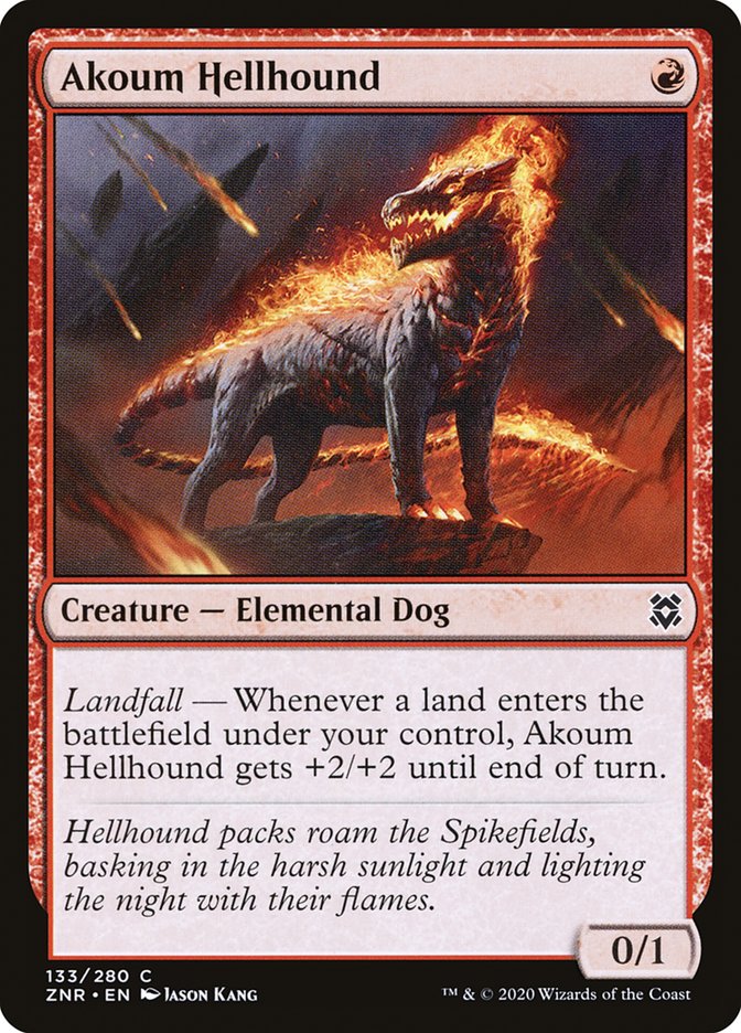 Akoum Hellhound [Zendikar Rising] | L.A. Mood Comics and Games