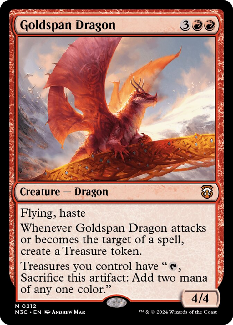 Goldspan Dragon (Ripple Foil) [Modern Horizons 3 Commander] | L.A. Mood Comics and Games