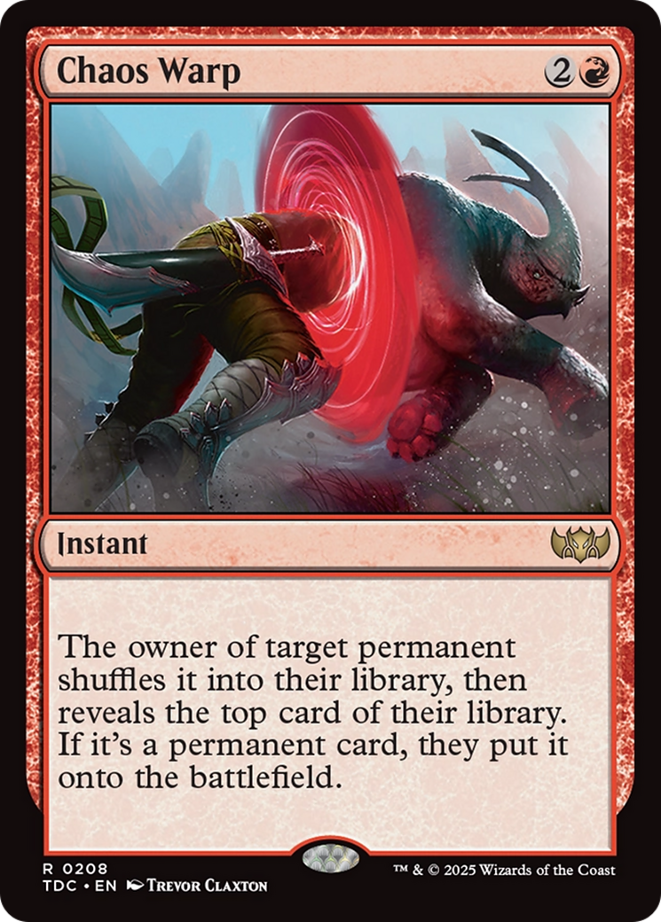 Chaos Warp [Tarkir: Dragonstorm Commander] | L.A. Mood Comics and Games