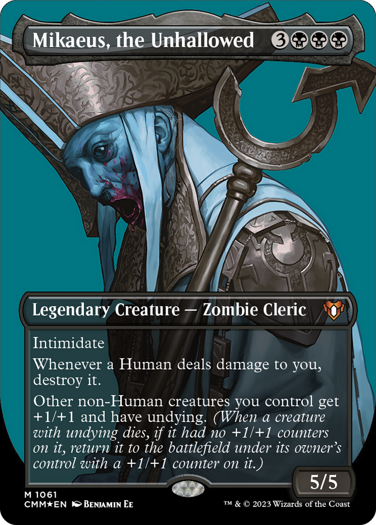 Mikaeus, the Unhallowed (Borderless Textured Foil Frame Break) [Commander Masters] | L.A. Mood Comics and Games