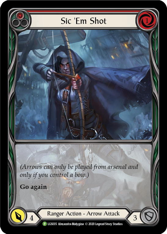 Sic 'Em Shot (Red) [LGS035] (Promo)  Rainbow Foil | L.A. Mood Comics and Games