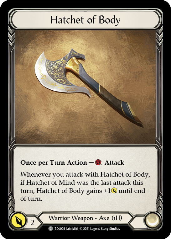 Hatchet of Body [BOL003] (Monarch Boltyn Blitz Deck) | L.A. Mood Comics and Games