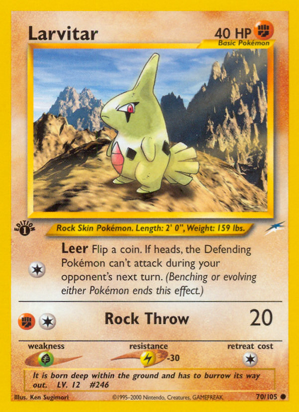 Larvitar (70/105) [Neo Destiny 1st Edition] | L.A. Mood Comics and Games