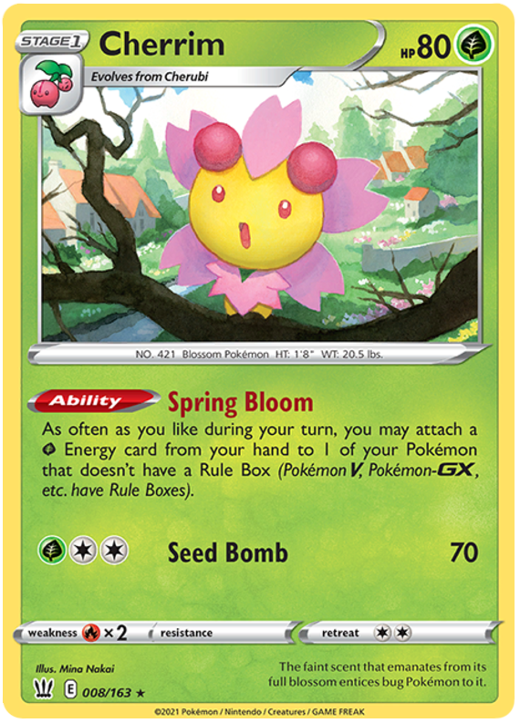 Cherrim (008/163) [Sword & Shield: Battle Styles] | L.A. Mood Comics and Games