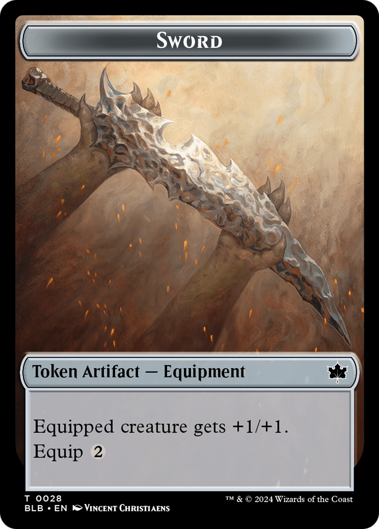Sword Token [Bloomburrow Tokens] | L.A. Mood Comics and Games