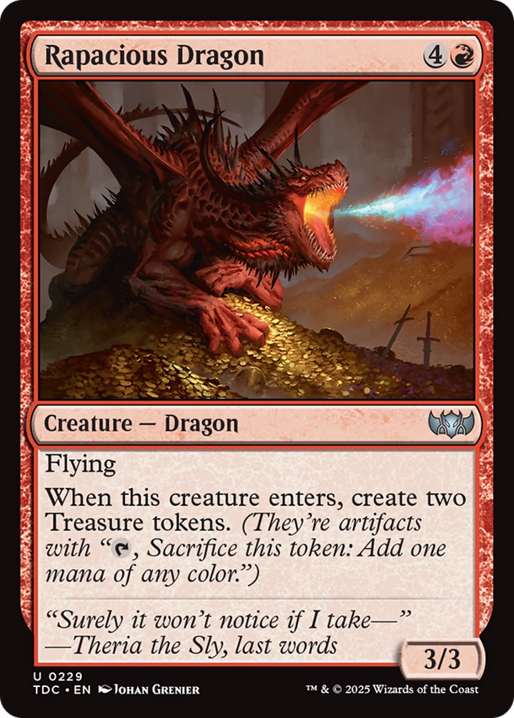 Rapacious Dragon [Tarkir: Dragonstorm Commander] | L.A. Mood Comics and Games