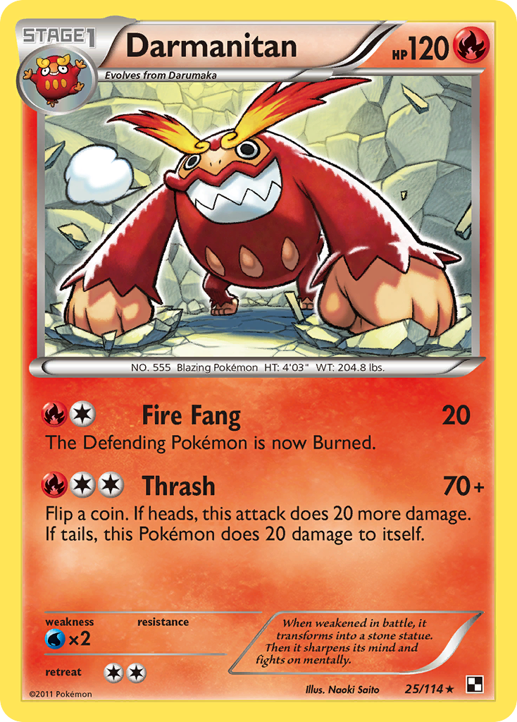 Darmanitan (25/114) [Black & White: Base Set] | L.A. Mood Comics and Games