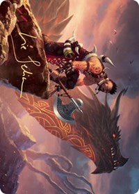 Dragonkin Berserker Art Card (Gold-Stamped Signature) [Kaldheim Art Series] | L.A. Mood Comics and Games