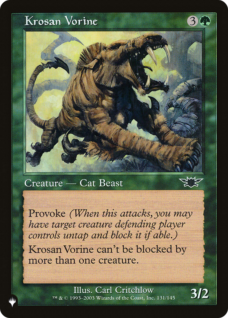 Krosan Vorine [The List] | L.A. Mood Comics and Games