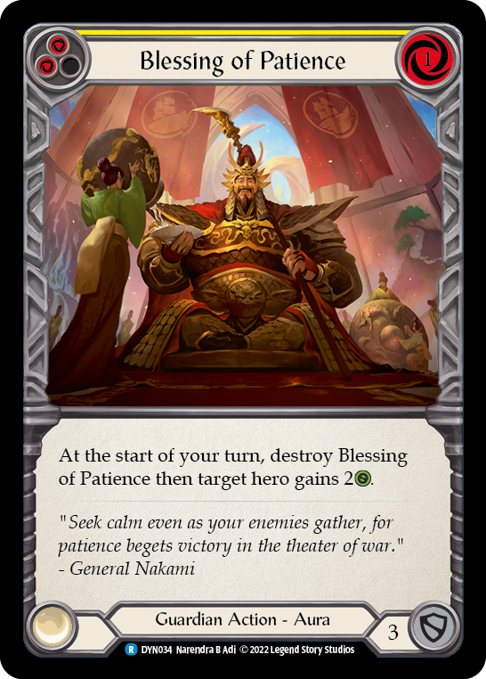 Blessing of Patience (Yellow) [DYN034] (Dynasty) | L.A. Mood Comics and Games